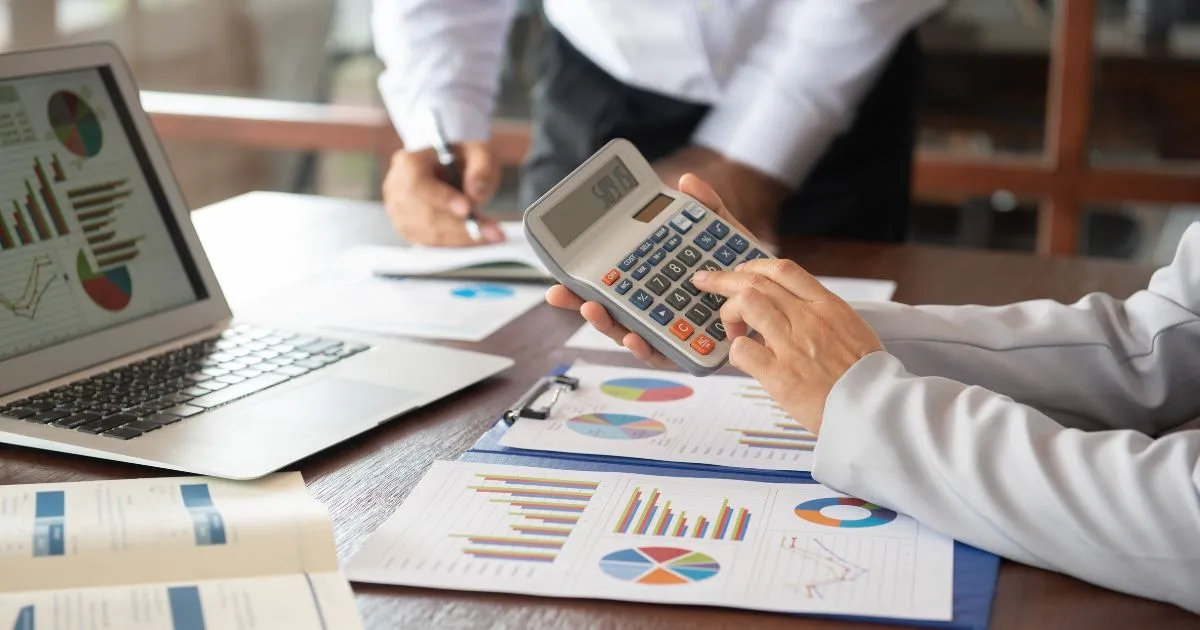 two people doing their finances